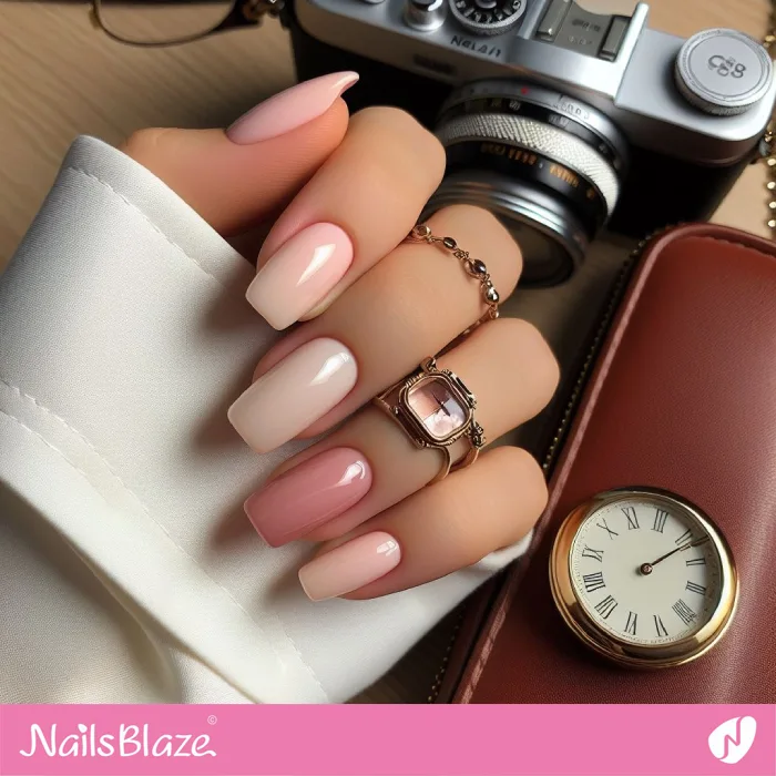 Formal Baby Boomer Nails Design | Classy Nails - NB4202